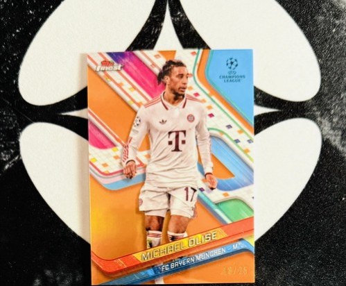 Michael Olise 2024 Topps Finest Orange /25