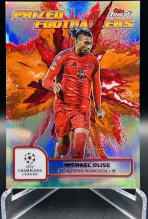 Michael Olise 2024 Topps Finest Orange & Red