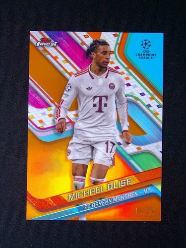 Michael Olise 2024 Topps Finest Orange Refractor /25