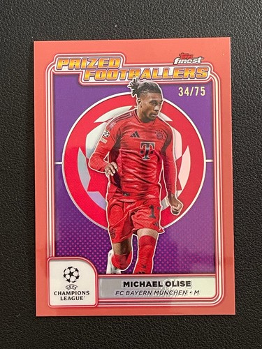 Michael Olise 2024 Topps Finest Oro Rosa /75