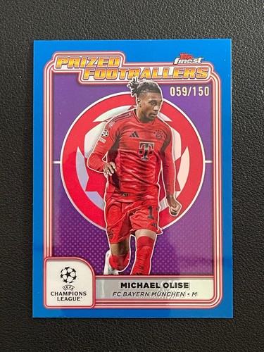 Michael Olise 2024 Topps Finest UEFA Blu /150