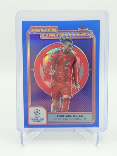 Michael Olise 2024 Panini Finest UEFA Blue Refractor /150
