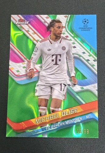 Michael Olise 2024 Topps Finest UEFA Green Lava /99