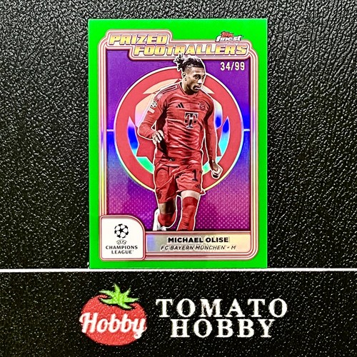 Michael Olise 2024 Topps Finest UEFA Green Refractor /99