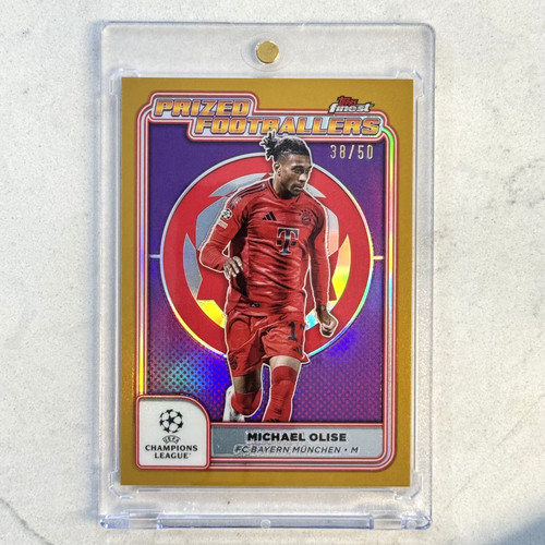 Michael Olise 2024 Panini Finest UEFA Oro Rifrattore /50