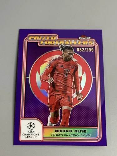 Michael Olise 2024 Topps Finest Viola Premiato Calciatori /299