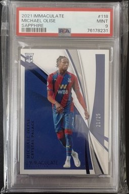 Michael Olise 2021 Panini Immaculate Sapphire /25