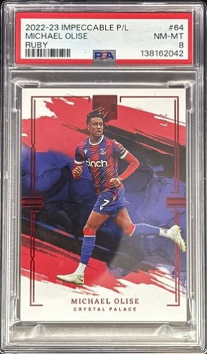 Michael Olise 2022 Panini Impeccable Ruby /7