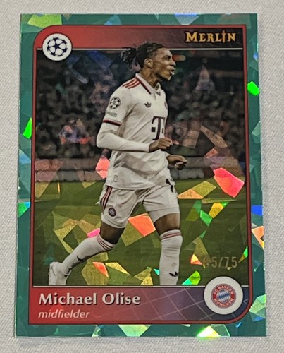 Michael Olise 2024 Topps Merlin Chrome Aqua Refractor /75