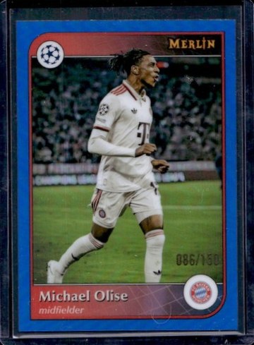 Michael Olise 2024 Topps Merlin Chrome Blue Refractor /150