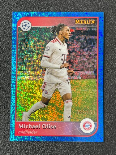 Michael Olise 2024 Topps Merlin Chrome Blue Sparkle /150