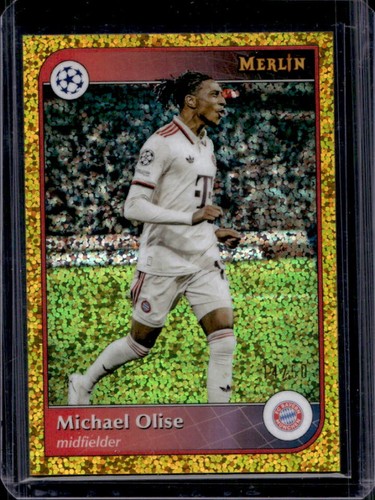 Michael Olise 2024 Topps Merlin Chrome Gold Refractor /50