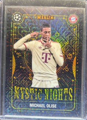 Michael Olise 2024 Topps Merlin Chrome Gold Refractor /50