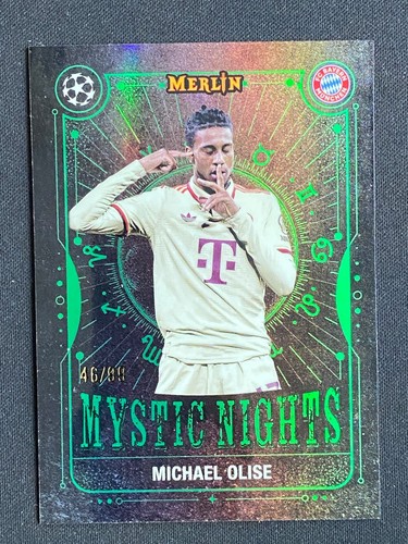 Michael Olise 2024 Topps Merlin Chrome Green /99