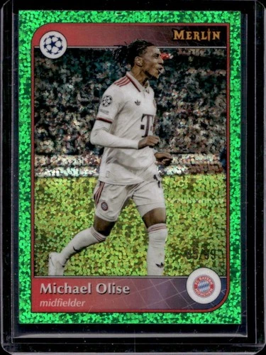 Michael Olise 2024 Topps Merlin Chrome Green Refractor /99
