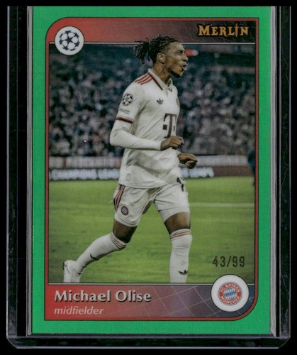 Michael Olise 2024 Panini Merlin Chrome Green Refractor /99