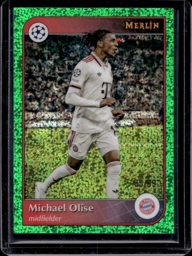Michael Olise 2024 Topps Merlin Chrome Green Speckle Refractor /99