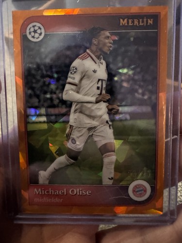 Michael Olise 2024 Topps Merlin Chrome Orange Ice /25