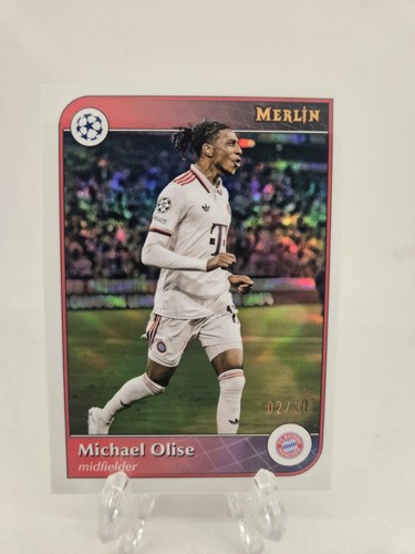 Michael Olise 2024 Topps Merlin Chrome Pearl Refractor /30