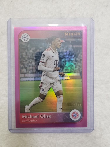 Michael Olise 2024 Panini Merlin Chrome Pink Refractor /199