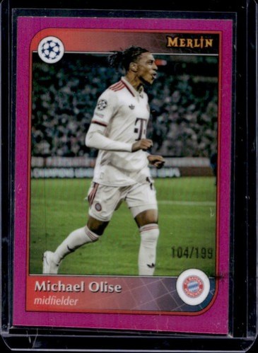 Michael Olise 2024 Topps Merlin Chrome UEFA Champions League Pink /199