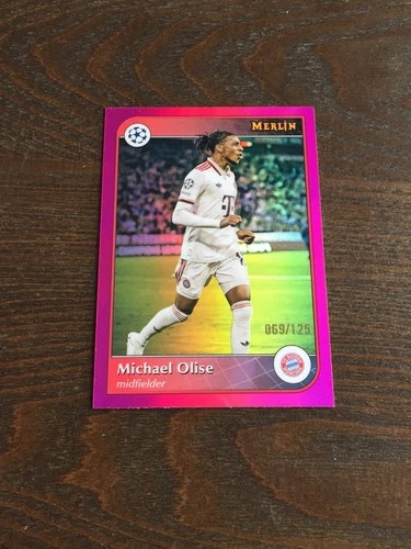Michael Olise 2024 Topps Merlin Chrome Pink Shimmer /125