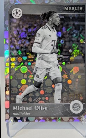 Michael Olise 2025 Panini Merlin Chrome Refractor /35