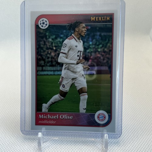 Michael Olise 2024 Topps Merlin Chrome Refractor Blanco /30