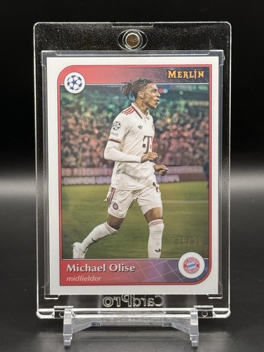 Michael Olise 2024 Topps Merlin Chrome Refractor Perla /30
