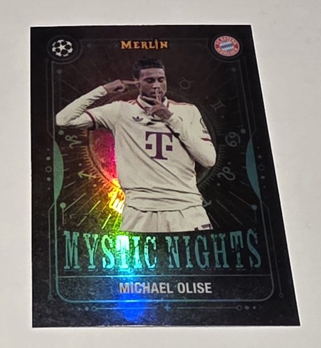 Michael Olise 2024 Topps Merlin Chrome UEFA Aqua /75