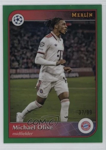 Michael Olise 2024 Topps Merlin UEFA Club Competitions Green Refractor /99