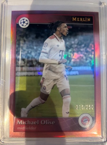 Michael Olise 2024 Panini Merlin UEFA Club Competitions Rose Gold Refractor /250