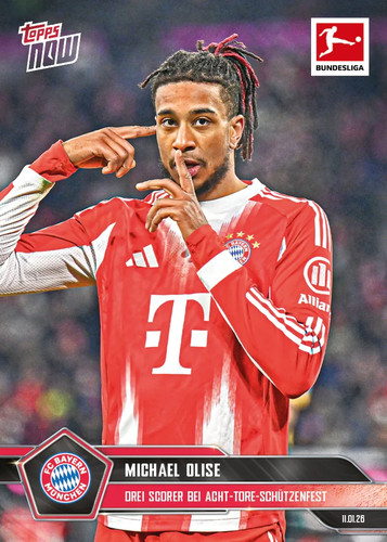 Michael Olise 2025 Topps NOW Bundesliga