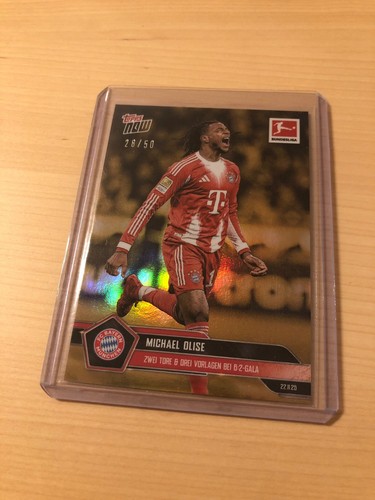 Michael Olise 2025 Topps NOW Gold Foil /50