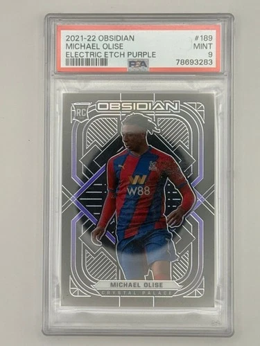 Michael Olise 2021 Panini Obsidian Purple Electric Grabado /30