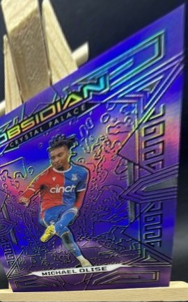 Michael Olise 2023 Panini Obsidian Purple Flood /25