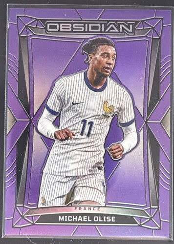 Michael Olise 2024 Panini Obsidian Purple Flood /30