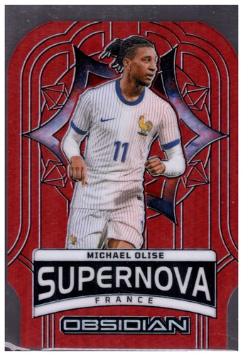 Michael Olise 2024 Panini Obsidian Red Flood /10