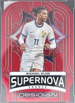 Michael Olise 2024 Panini Obsidian Red Flood /10