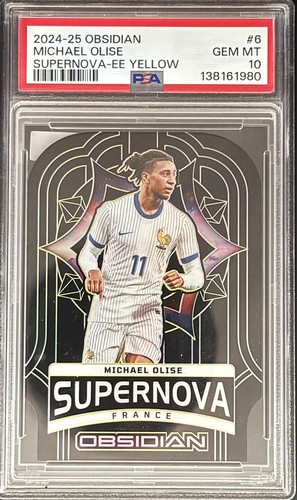 Michael Olise 2024 Topps Obsidian Yellow /10