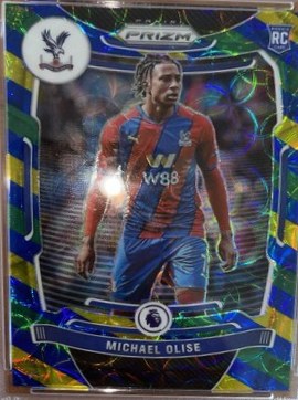Michael Olise 2021 Panini Prizm Blue Yellow Green