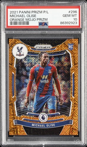 Michael Olise 2021 Panini Prizm Premier League Arancione Mojo Prizm