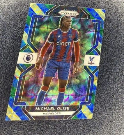 Michael Olise 2022 Panini Prizm Yellow Green Blue