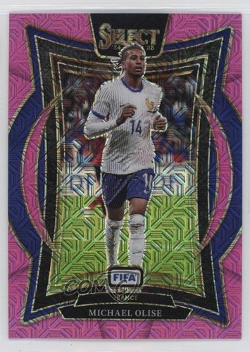 Michael Olise 2024 Panini Select FIFA Pink Mojo Prizm /299