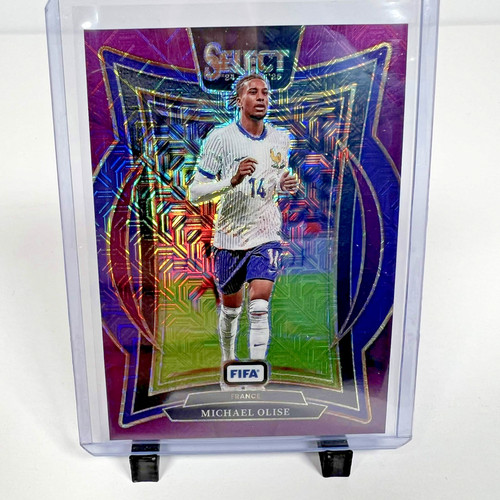 Michael Olise 2024 Panini Select FIFA Purple Mojo Prizm #71