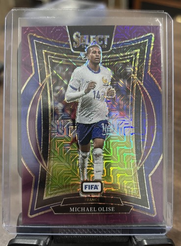 Michael Olise 2024 Panini Select FIFA Purple Mojo Prizm Terrace