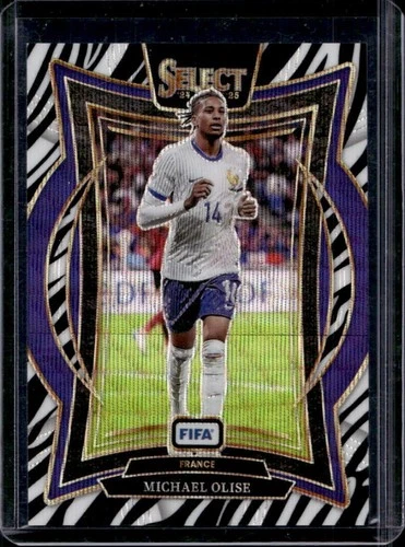 Michael Olise 2024 Panini Select FIFA Zebra #71