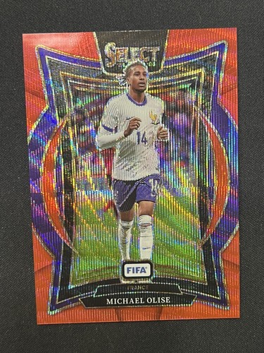 Michael Olise 2024 Panini Select Red Wave Prizm /59
