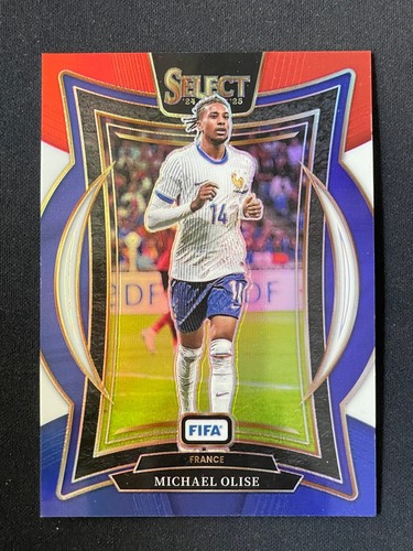 Michael Olise 2024 Panini Select Rojo Blanco Azul Prizm