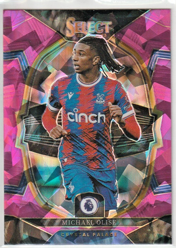 Michael Olise 2022 Panini Select Terraza Rosa Hielo agrietado